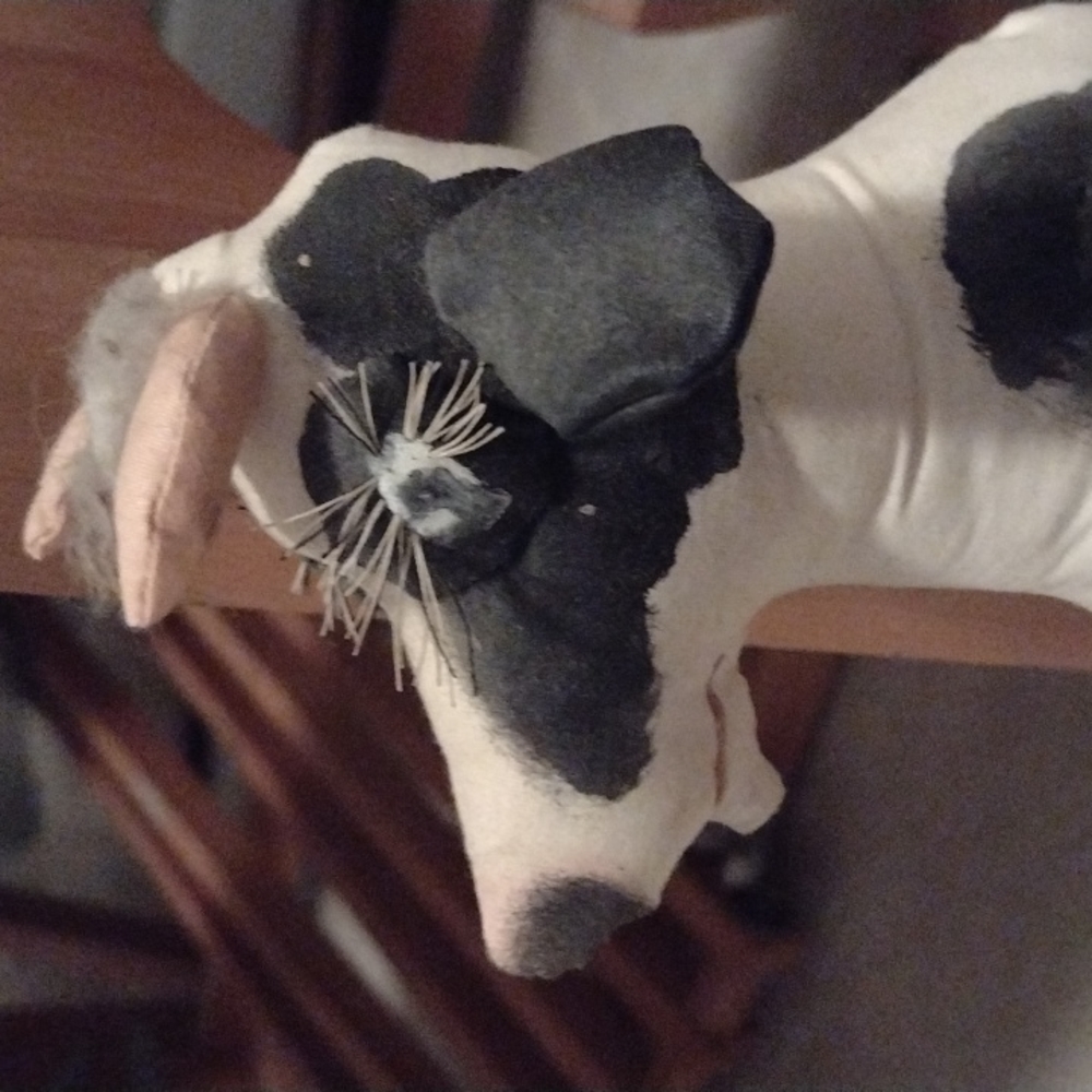 A stuffed cow
